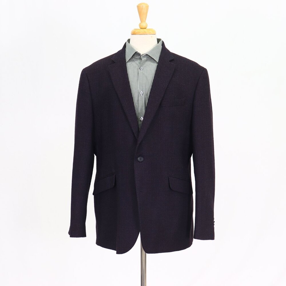 Kenneth Cole 48L Brown Solid 2-Button Sport Coat Blazer Jacket T301